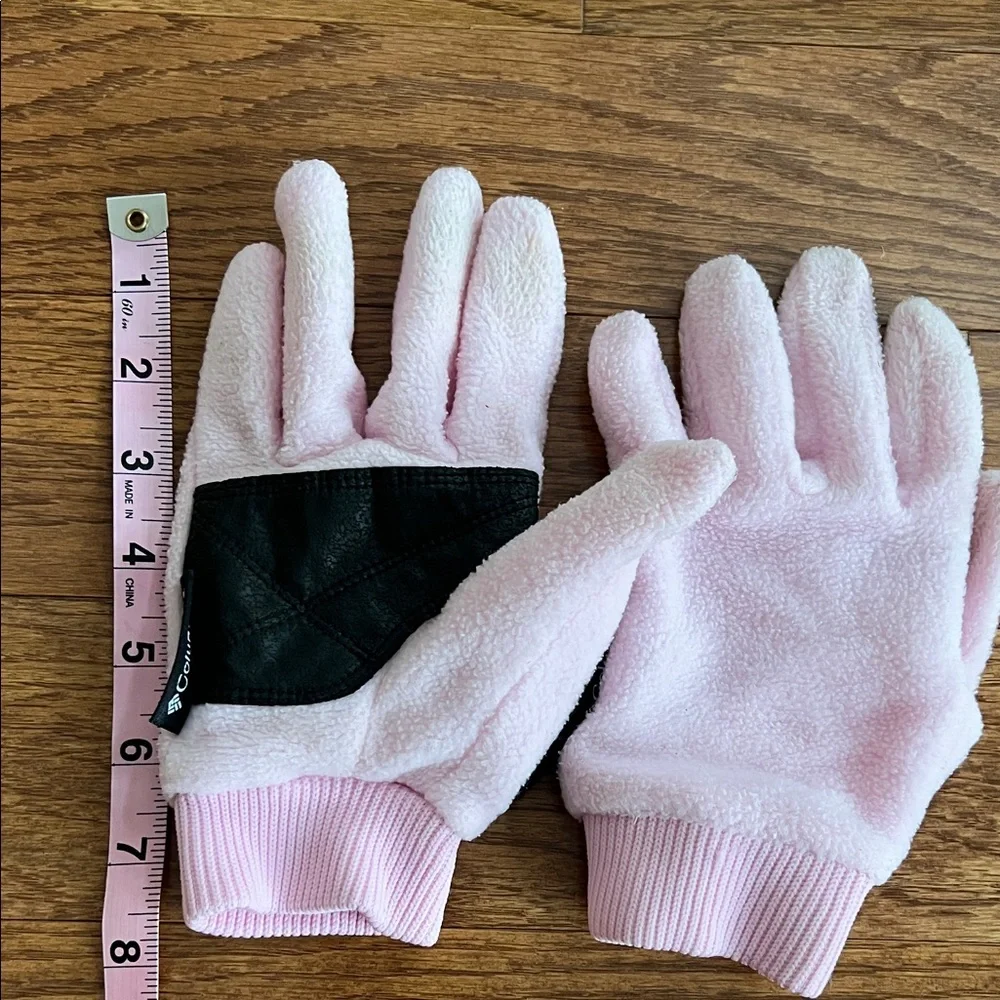 Columbia Kids Mittens in Soft Pink and Black